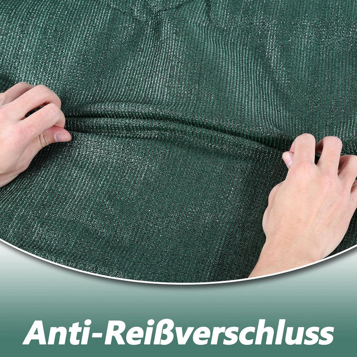 Sichtschutz Zaun 1,8 x 10 m, Windschutz Balkon Garten, HDPE 150 g/m², blickdichtes Zaunnetz mit Ösen