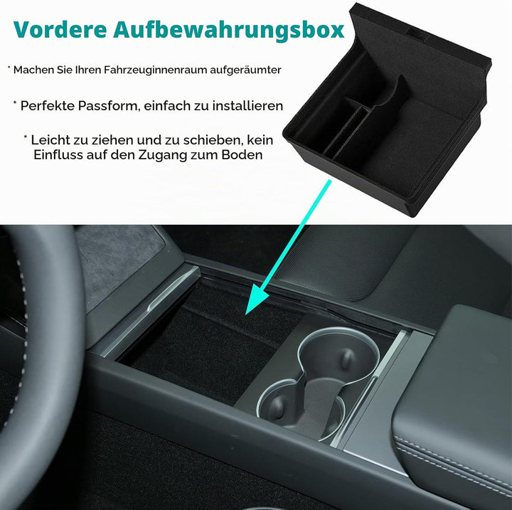 MIEBA Mittelkonsole Organizer-Ablage für neues Tesla Model 3 Highland 2024 2025 Model Y Juniper Zube