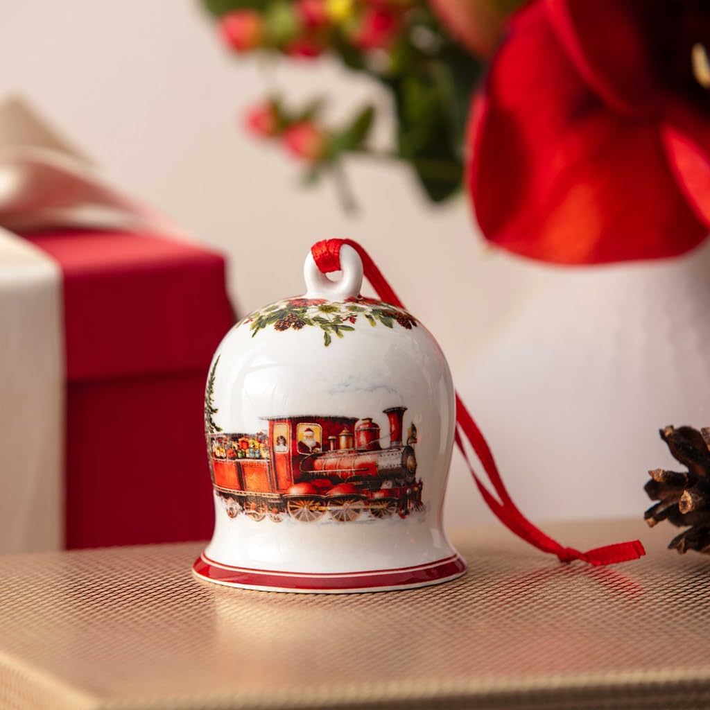 Villeroy & Boch - Annual Christmas Edition Jahres-Glocke 2025 Bunt, Glocke Weihnachten, Baumschmuck,