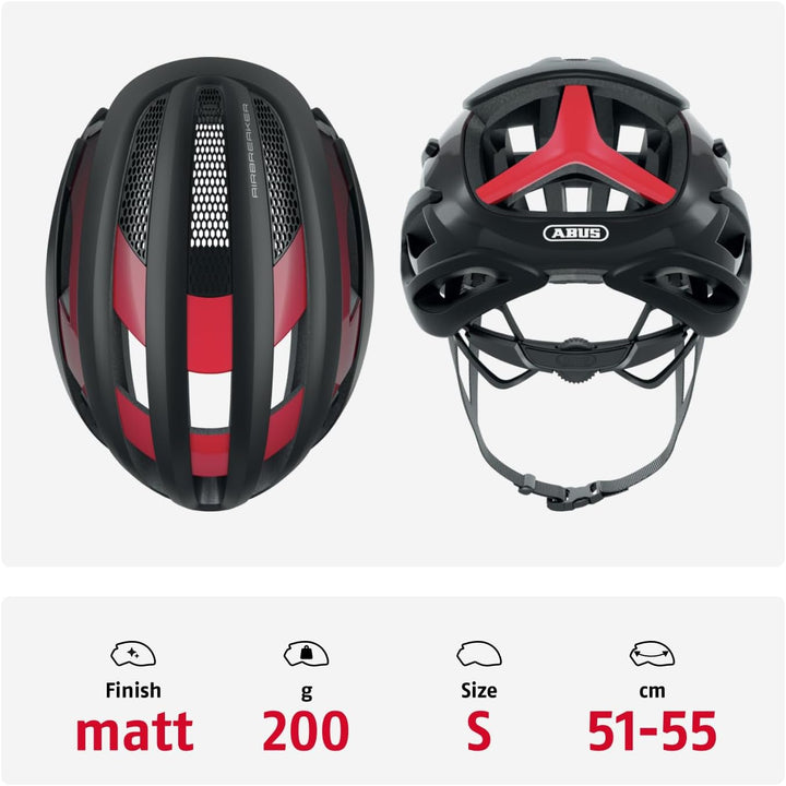 ABUS Rennradhelm AirBreaker - High-End Fahrradhelm für den professionellen Radsport - für Jugendlich