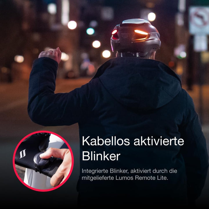 Lumos Ultra Smart-Helm | Fahrradhelm | Vorder- und Rücklicht (LED) | Blinker | Bremslichter | Blueto