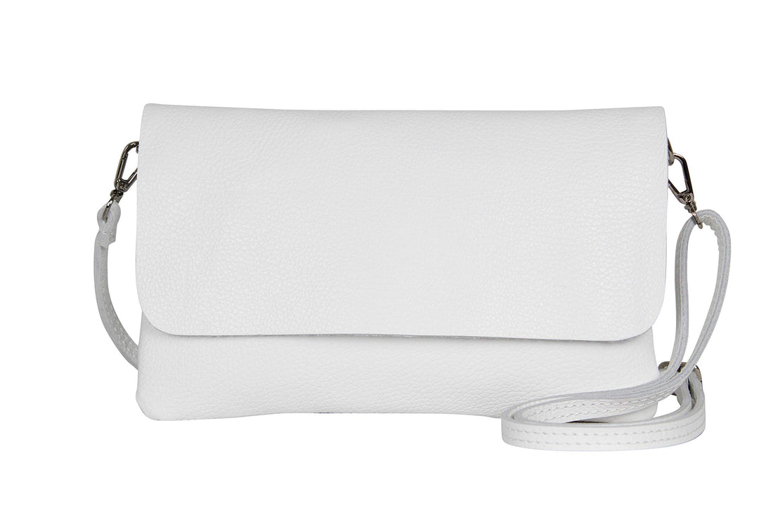 AmbraModa GLX11 - Damen Umhängetasche, Clutch, Handytasche aus echtem Leder mit abnehmbarem und vers