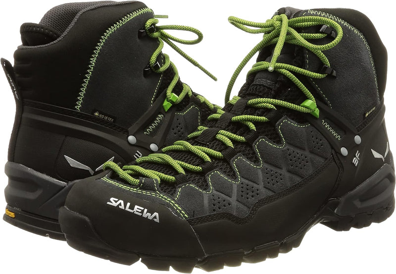 Salewa Herren Ms Alp Trainer Mid GTX Trekking-& Wanderstiefel 40 EU Onyx Pale Frog, 40 EU Onyx Pale