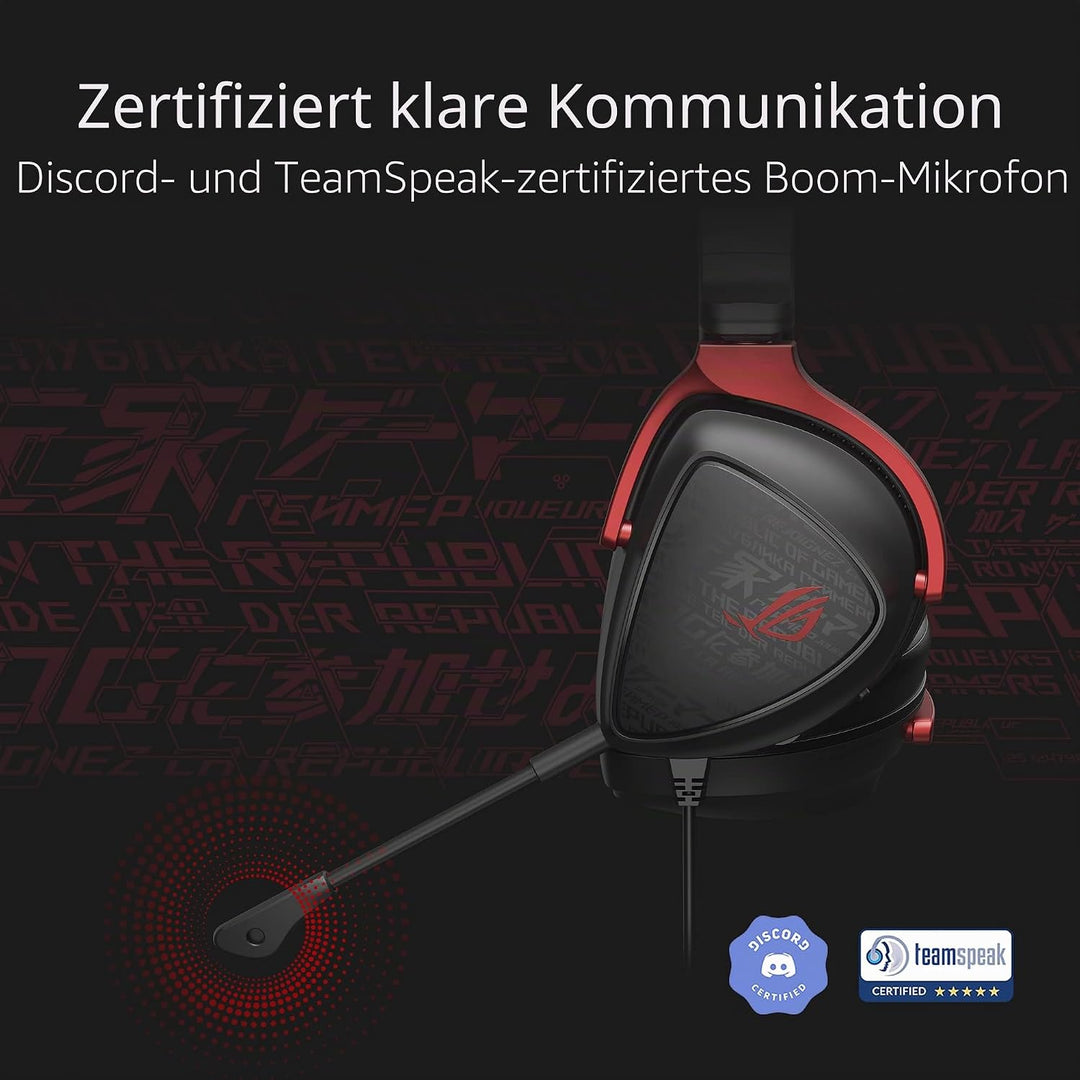 ASUS ROG Delta S Core Gaming Headset (3.5 mm-Anschluss, abnehmbares Mikrofon, kompatibel mit PCs, Ma