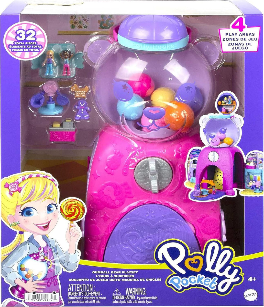 Mattel Polly Pocket Bärchen-Kaugummiautomat Spielset