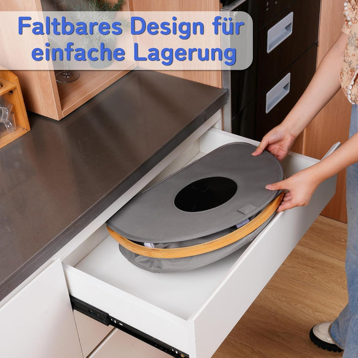 efluky Pfandflaschen Sammelbehälter mit Deckel, 100L Gross Pfandflaschen Aufbewahrung mit Zwei Trage