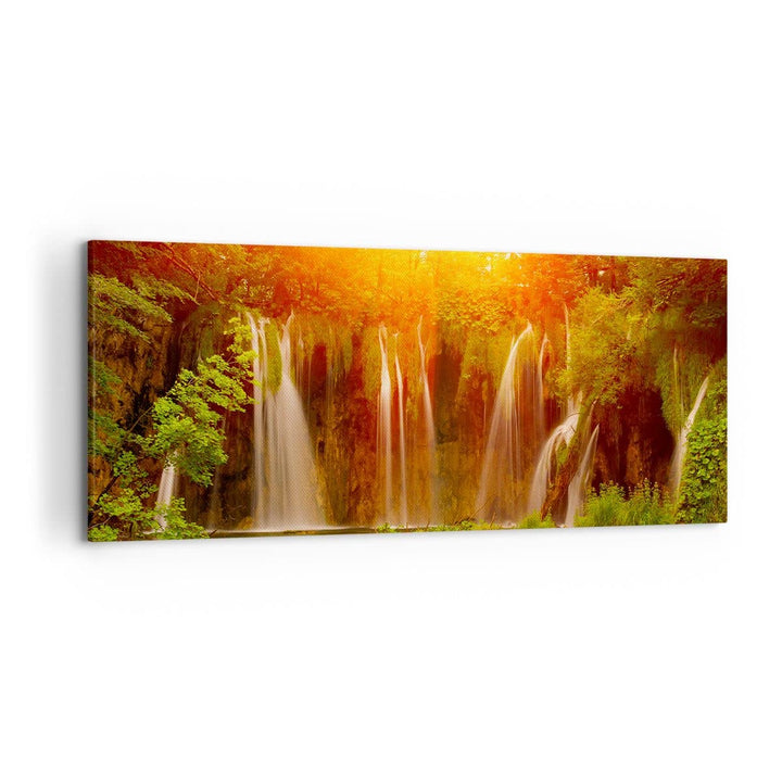 Wandbilder Dekoration Wohnzimmer Kroatien nationalpark wasserfall Panorama Bilder auf Leinwand 120x5