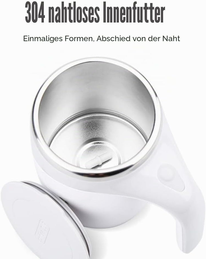 KKPLZZ Automatische magnetische Rührkaffeetasse, 380 ml elektrische Rührtasse Home Office Travel Aut
