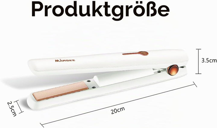 Mini Kabellos Glätteisen, Akku-Haarglätter mit USB-Aufladung, 2-stufige Temperatureinstellung, tragb