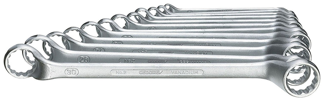 Doppelringschlüsselsatz 2-120 12-tlg.SW 6-32mm tief gekr.GEDORE 6 - 32 mm (12-teilig), 6 - 32 mm (12