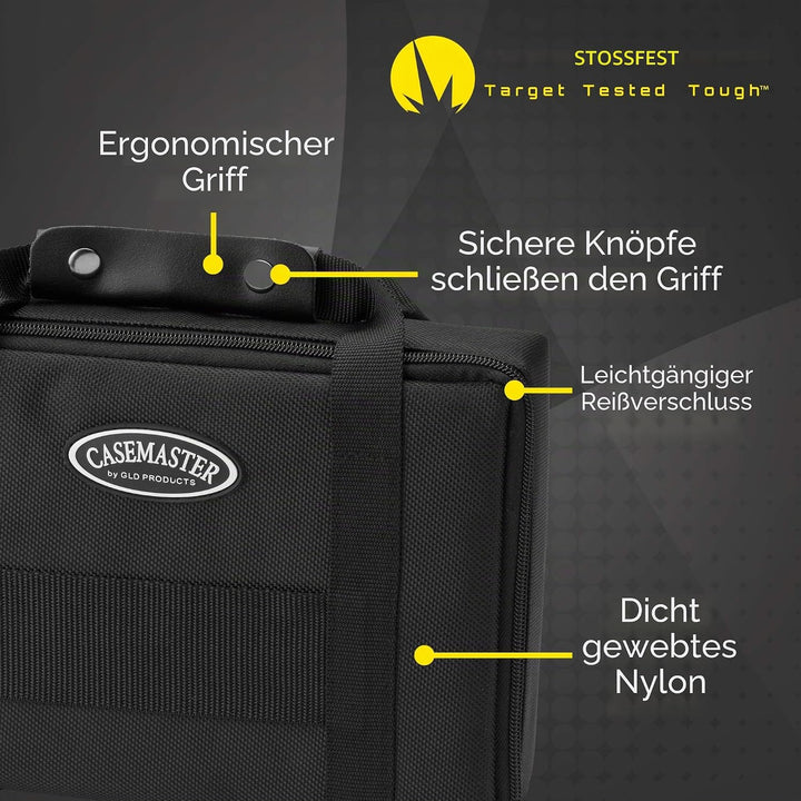 Viper Casemaster Classic 12 Dart-Nylon-Aufbewahrungstasche Schwarz, Schwarz