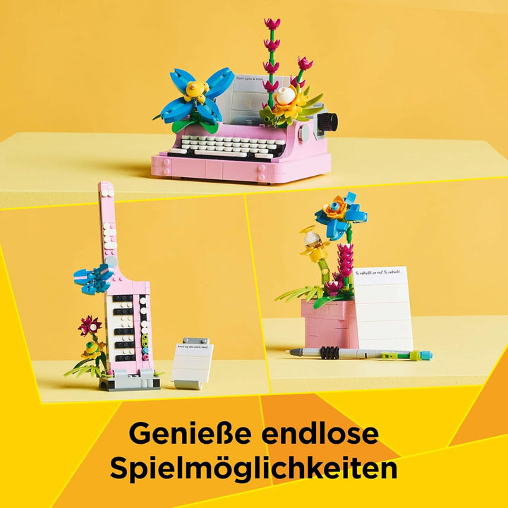 LEGO Creator 3in1 Schreibmaschine mit Blumen - Spielzeug umbaubar in EIN Keytar Modell oder einen Bl