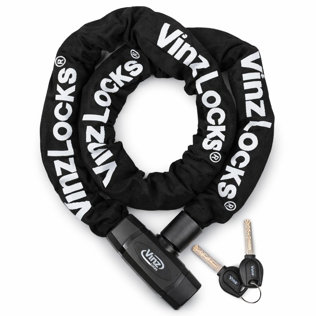VINZ Olympus Kettenschloss | Kette Schloss für Fahrrad | Fahrradschloss mit Schlüsseln | Panzerschlo