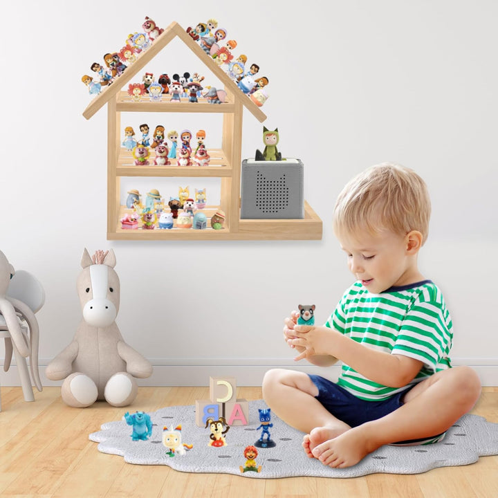 Tonie Regal Kinderzimmer Hausform für bis zu 85 Tonie| Magnetisches Toniebox Regal für Tonie Box und