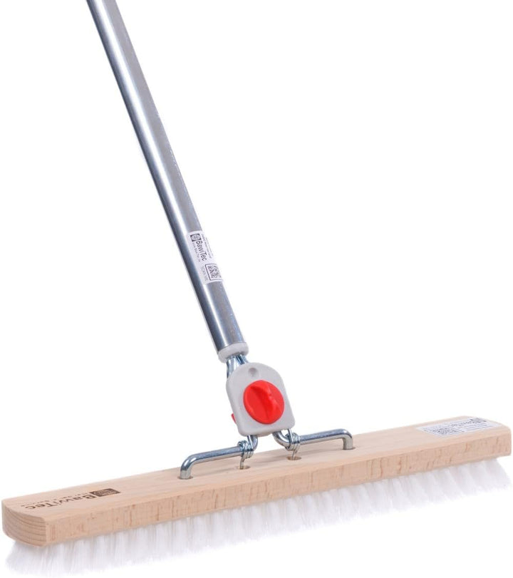 BawiTec XXL Schrubber 40cm 4-Loch-Wechselsystem mit Stiel Bodenschrubber Schrubberbesen Scheuerbürst