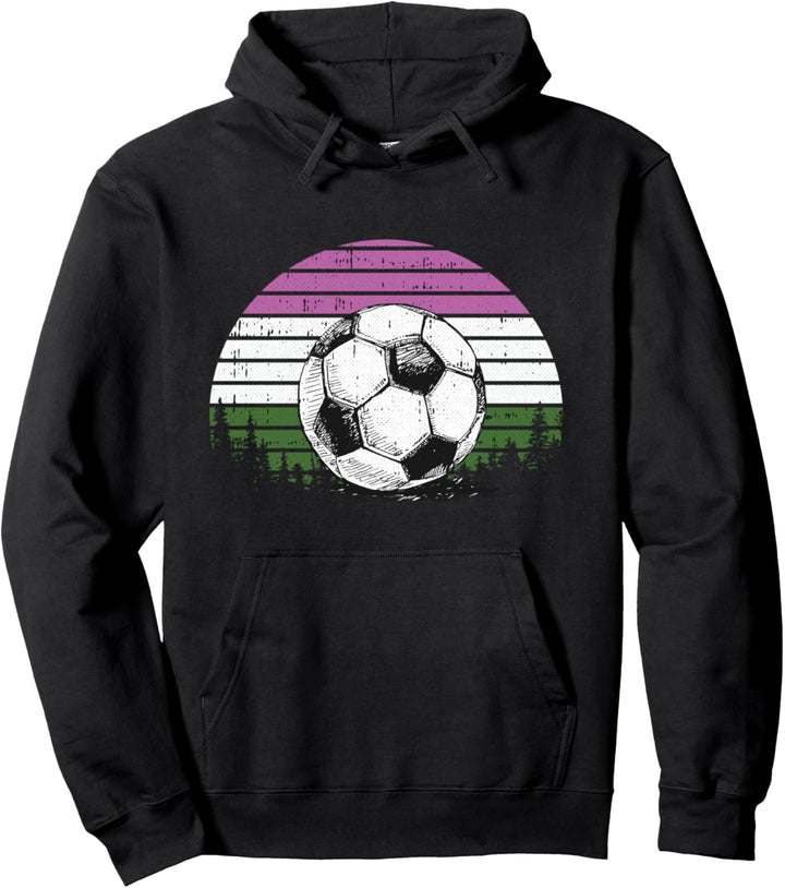 Soccer Ball LGBT-Q Gender-Queer Pride Sport Fan Player Ally Pullover Hoodie