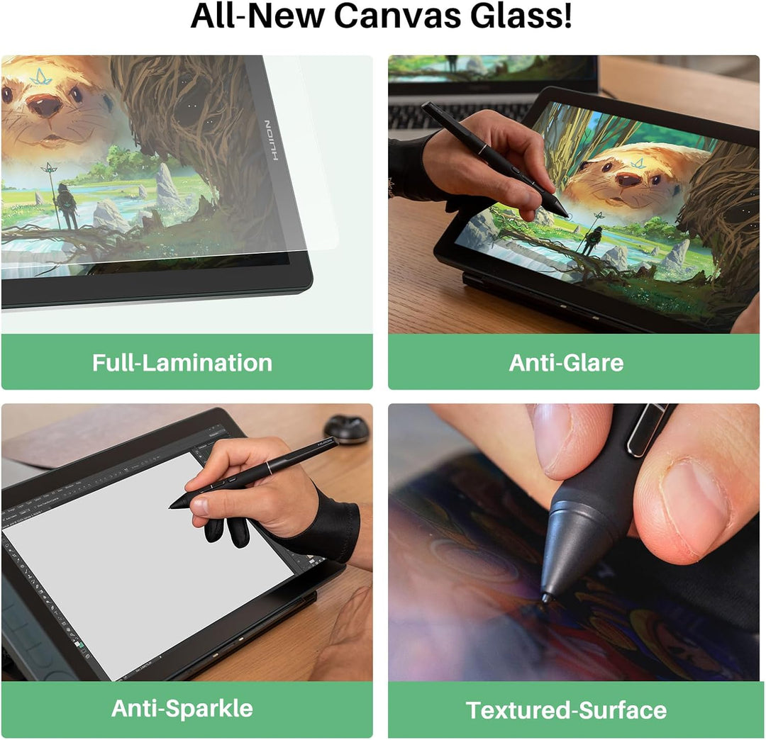 HUION Kamvas 13 Gen 3 SE Grafiktablett mit Display, 13,3" volllaminiertes Grafiktablett, Zeichentabl