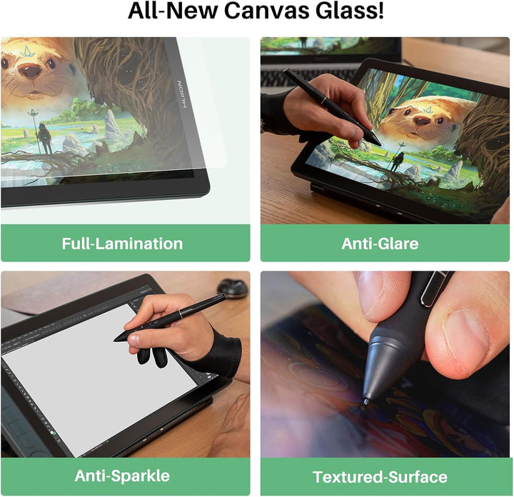 HUION Kamvas 13 Gen 3 SE Grafiktablett mit Display, 13,3" volllaminiertes Grafiktablett, Zeichentabl
