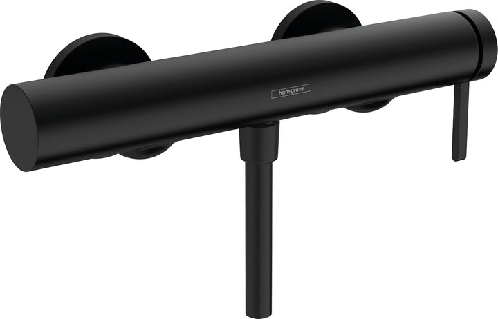 hansgrohe Wannenarmatur Finoris, Aufputz Brausebatterie, Duscharmatur für 1 Funktion, Mattschwarz Ma