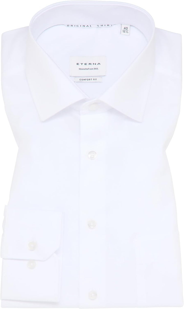 ETERNA Herren Original Shirt MODERN FIT Standard 38 Grosse Grössen Weiss, Standard 38 Grosse Grössen