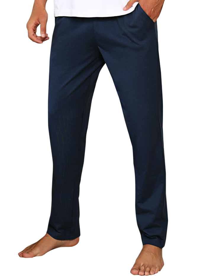 Litherday Schlafanzughose Herren Lang Pyjamahose 100% Baumwolle Nachtwäsche hose Unifarbene Freizeit
