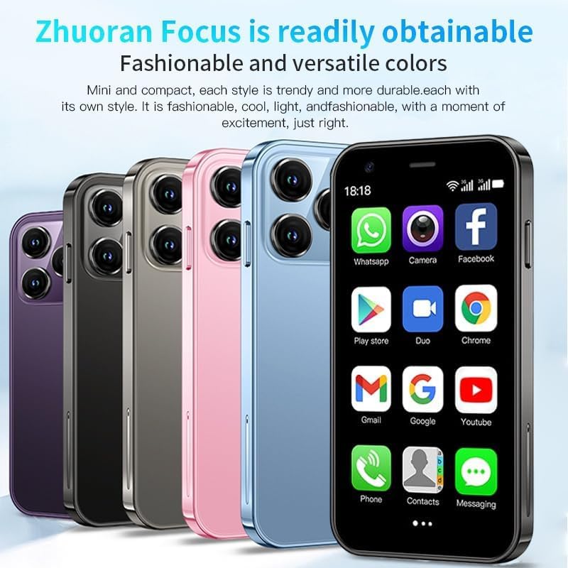 CatCalls Mini Smartphone Entsperrt 4G Handys, 3.0 Zoll, 32GB Erweiterbar bis zu 128GB, Dual SIM Dual