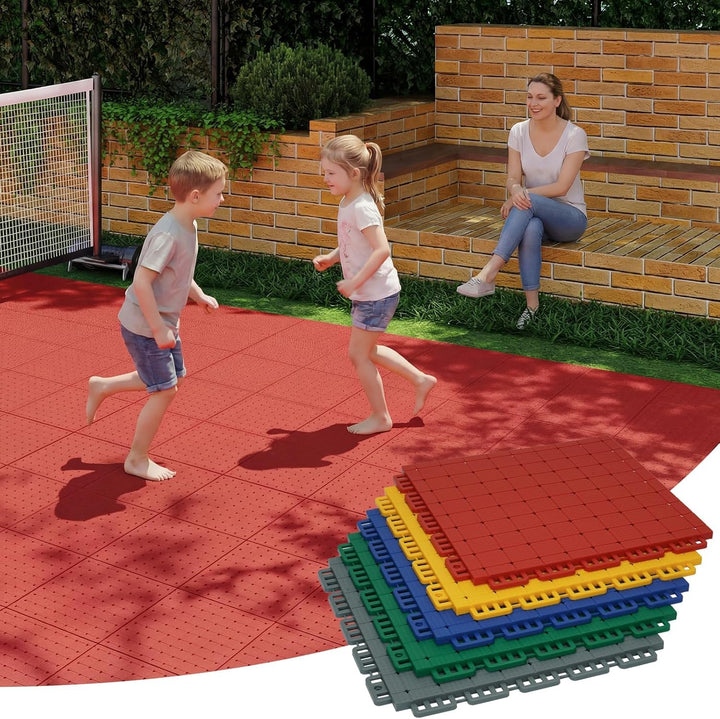 jxgzyy 24 STK Bodenschutzmatte Puzzlematte Set Sportmatte Gymnastikmatte | Fitnessmatte Gummimatte F