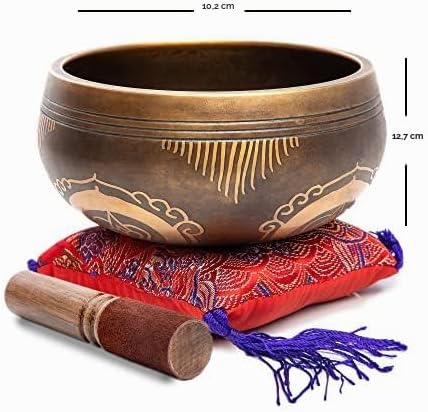 Tibetisches Klangschalen-Set, einfach zu spielen, authentisch, handgefertigt für Meditation, Klangch