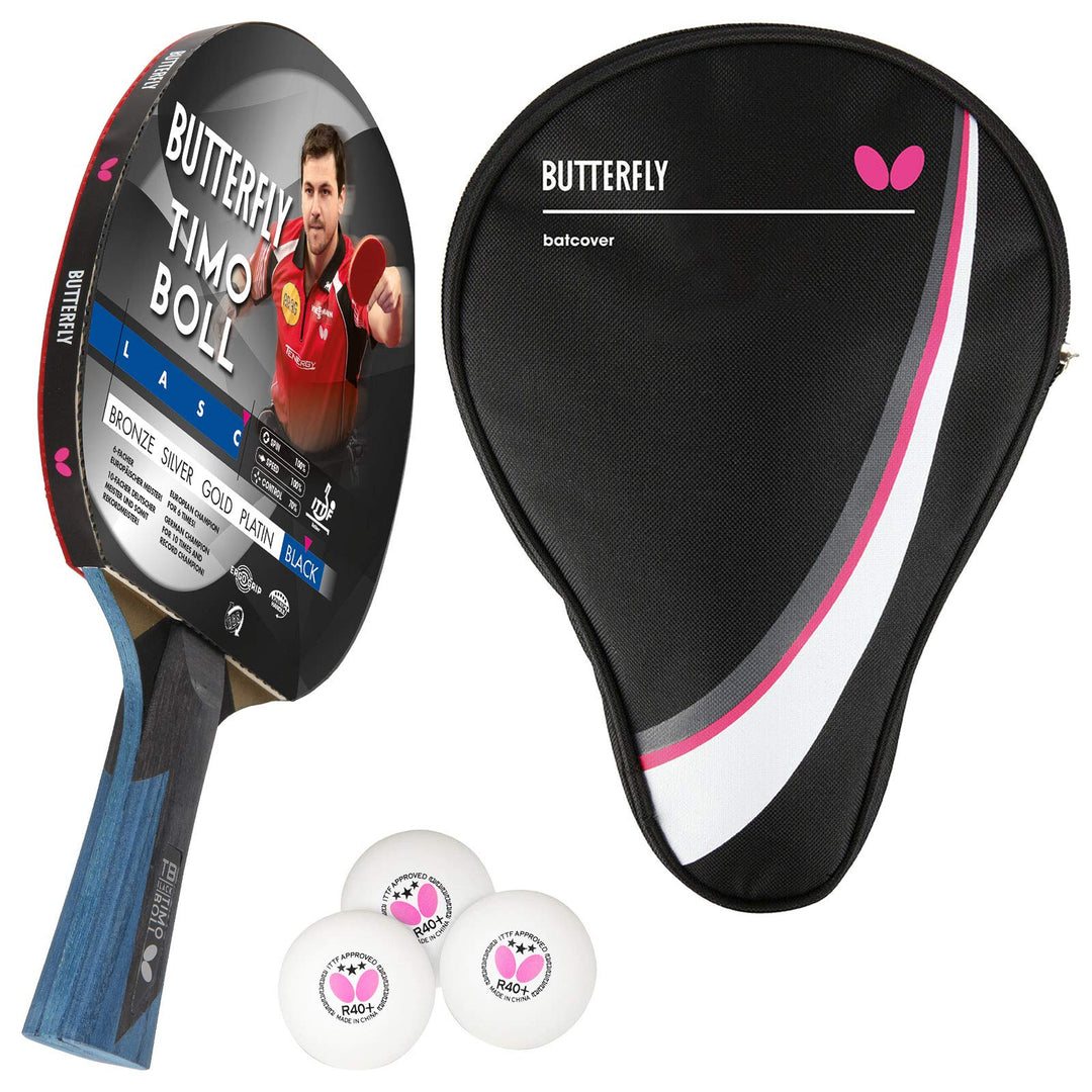 Butterfly® Timo Boll Black Tischtennisschläger | Tischtennis Racket Bat TT Profi Wettkampfschläger f
