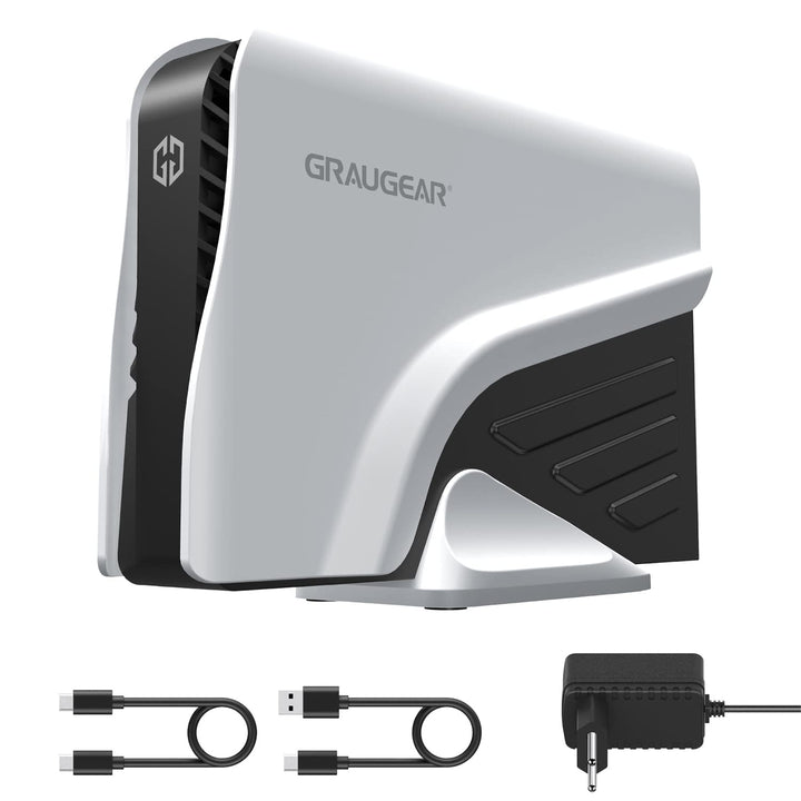 GRAUGEAR | Das Festplattengehäuse | für 3,5 oder 2,5 Zoll SATA Laufwerke | USB3.2 USB-C Anschluss |