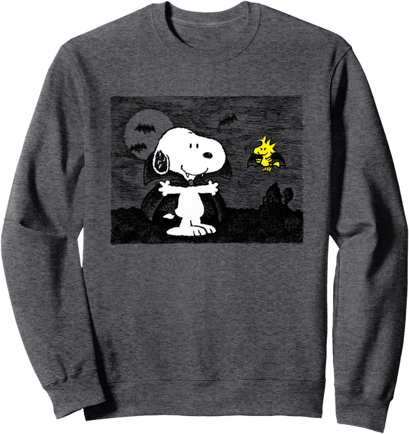 Peanuts Snoopy and Woodstock Halloween Mitternachtsflug Sweatshirt