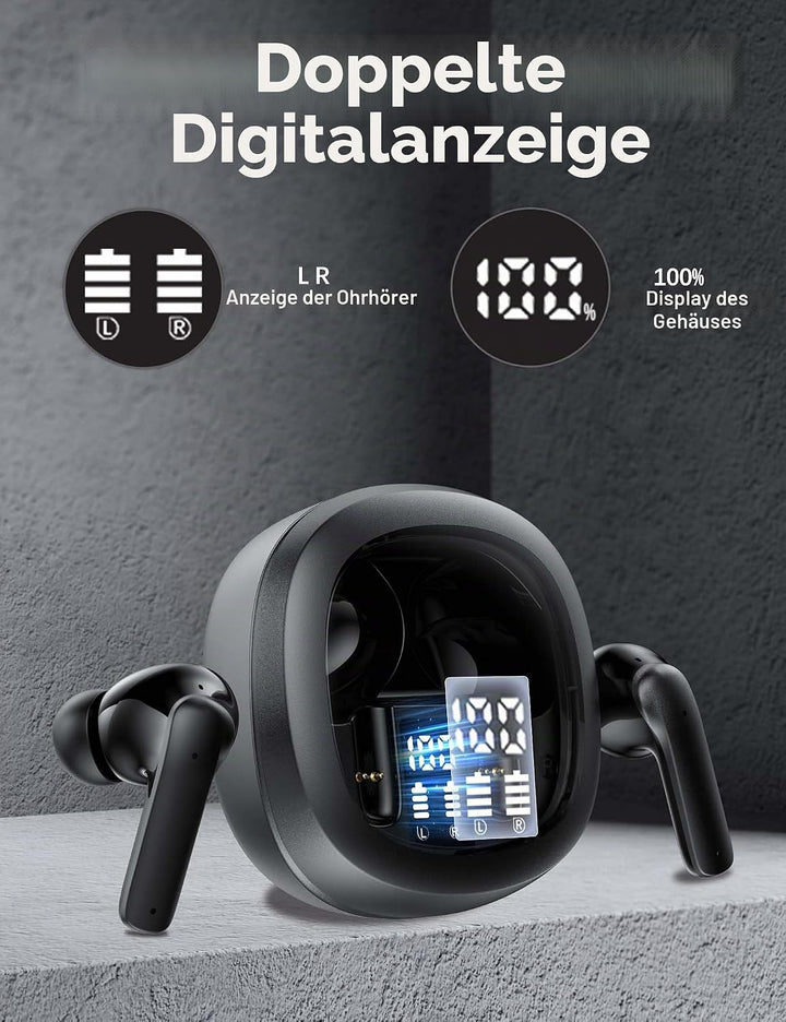 Kopfhörer Kabellos für iPhone 17 Pro Max 14 13 Pixel 9a 8 8a,In Ear Kopfhörer Kabellos Bluetooth 5.3