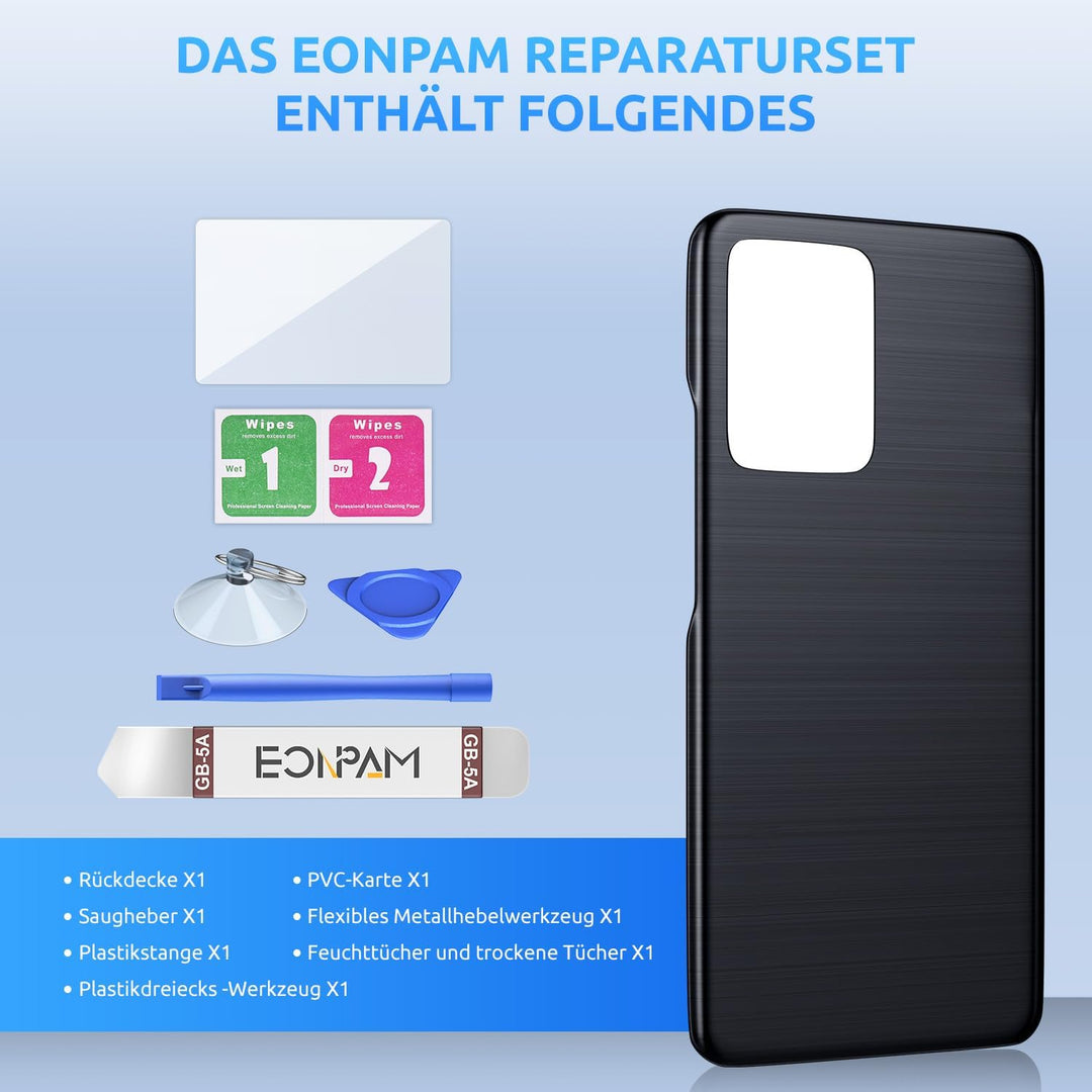 Eonpam Akkudeckel für Xiaomi Mi 11T / Mi 11T Pro Rückseite Glas Original Backcover Back Glas Ersatz