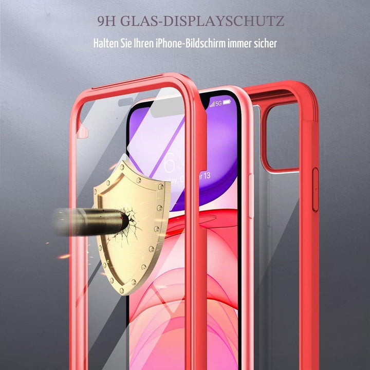Miracase Glas Serie für iPhone 11 Hülle, [360 Militärschutz & vollständiger Kameraschutz], stossfest