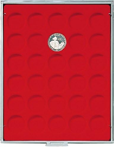 LINDNER Das Original Münzbox Standard mit 30 runden Vertiefungen für Münzen mit Ø39 mm