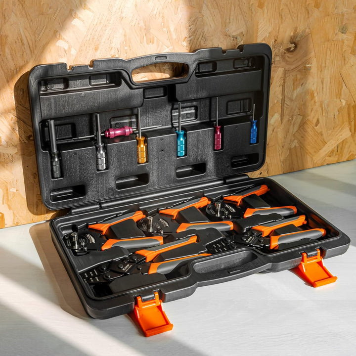 IWISS KIT-DC01 Rapair-Werkzeugsatz für Kraftfahrzeuge mit Crimpwerkzeugen und Ausbauwerkzeugen für D