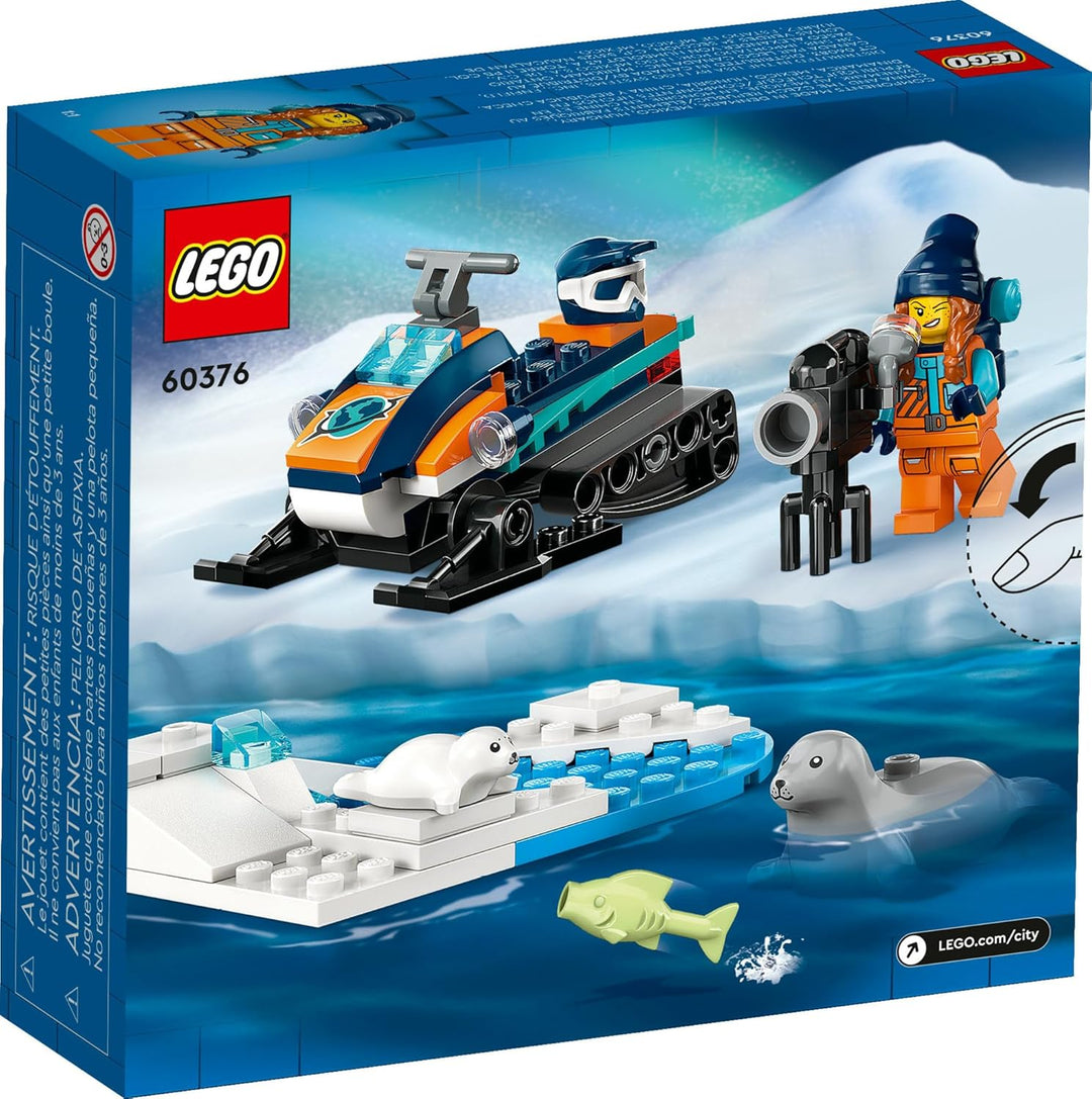 LEGO City Arctic Explorer Schneemobil 60376 Bauspielzeug-Set, Schneemobil Spielset mit Minifiguren u