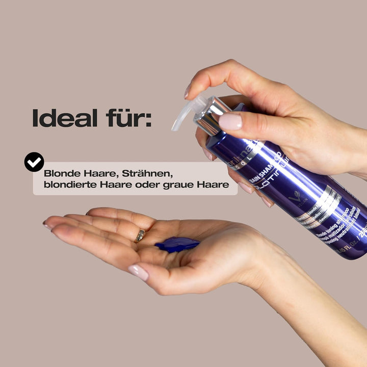 abril et nature Purple Platinum Treatment Shampoo, professionelle Haartonisierungsbehandlung, für bl