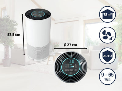 Soehnle Airfresh Clean Connect 500 mit Bluetooth Luftreiniger mit App-Anbindung, Air Purifier reinig