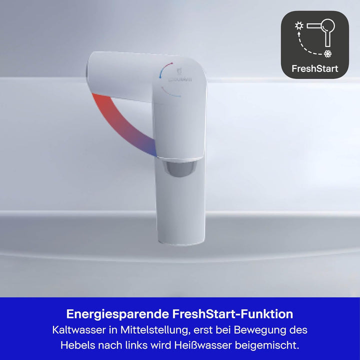 Duravit DuraVelez wassersparende Waschtischarmaturen, Grösse M (Auslauf Höhe 106 mm), energiesparend