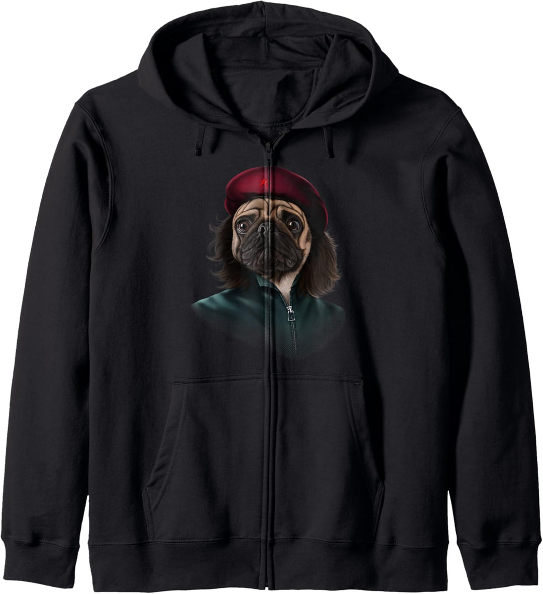 Mops verkörperte Che Guevara Kapuzenjacke