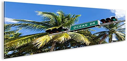 islandburner Bild Bilder auf Leinwand Ocean Drive Miami Beach Panorama XXL Poster Leinwandbild Wandb