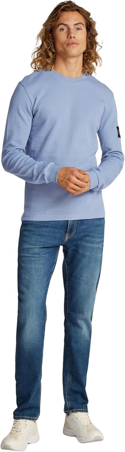 Calvin Klein Herren Langarm Strickoberteile XXS Blue (Tempest), XXS Blue (Tempest)