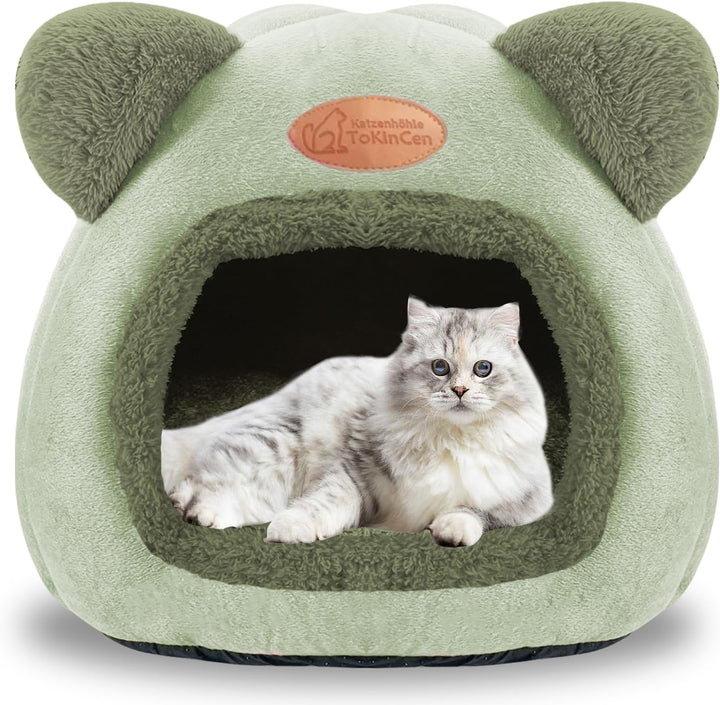 Katzenhöhle Katzenbett Waschbares Katzenhaus Haustierbett Weiches Komfort Zelt Katzenstreu Bett Warm