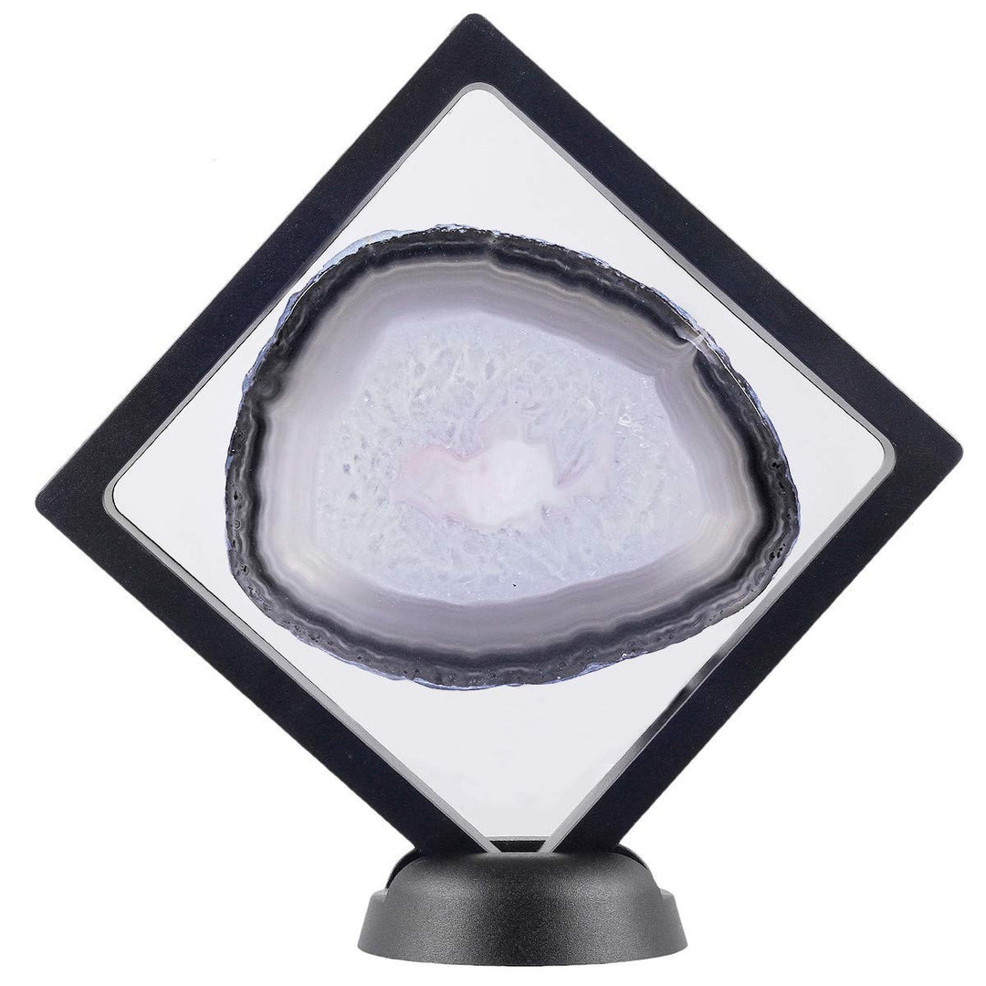 mookaitedecor gerahmte Achat Geode Scheibe Stein Display für Wohnkultur, unregelmässige natürliche A