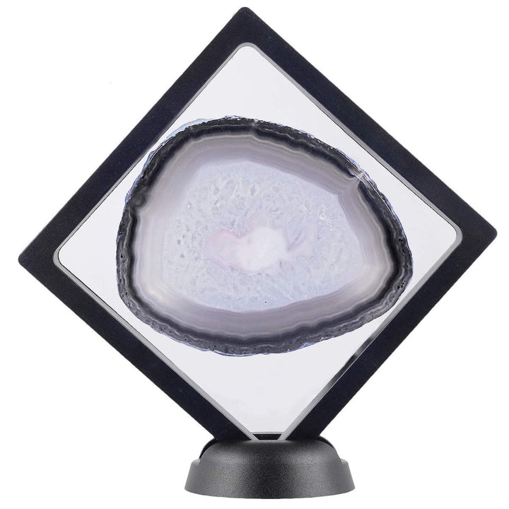 mookaitedecor gerahmte Achat Geode Scheibe Stein Display für Wohnkultur, unregelmässige natürliche A