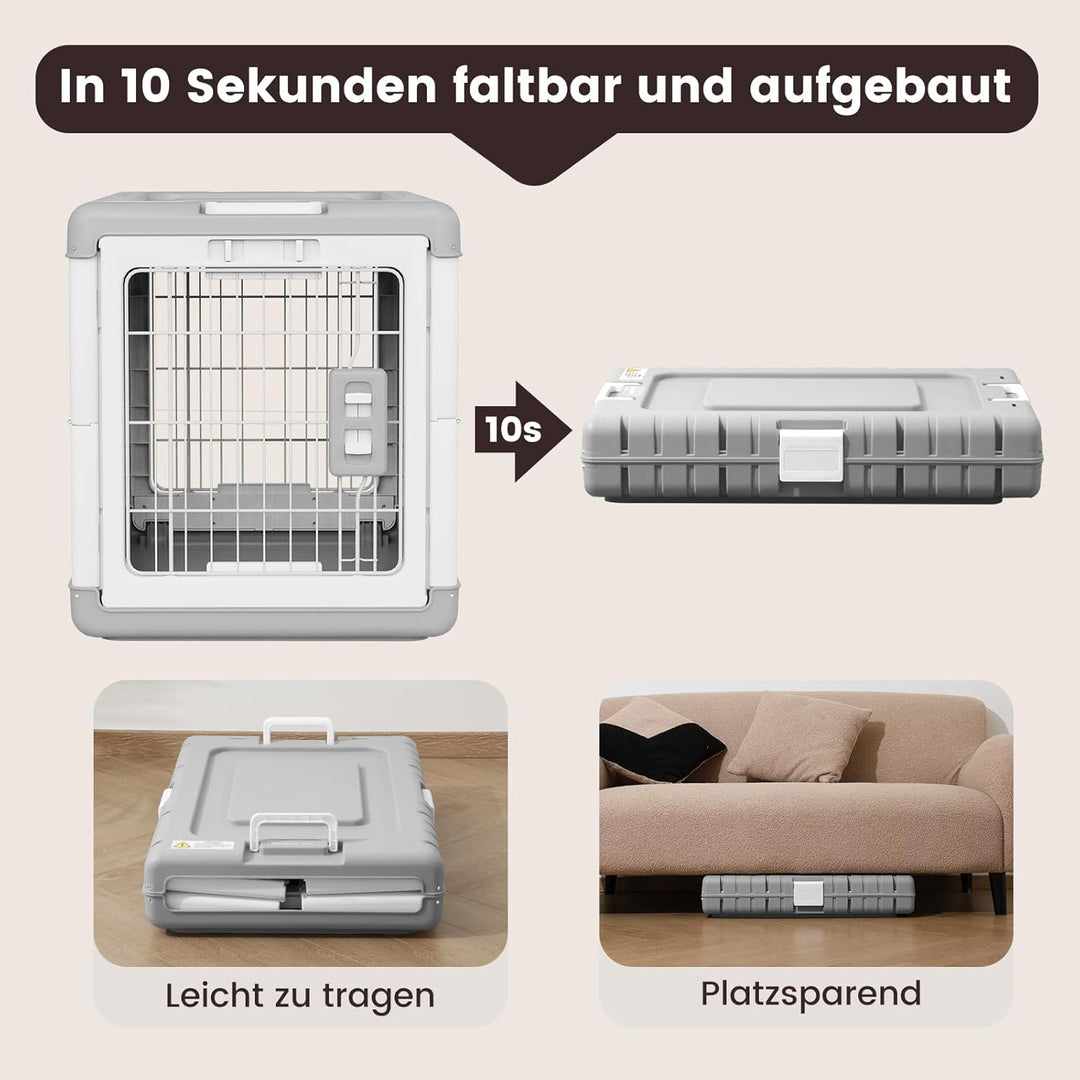 Gardner Pet faltbare Hundebox für grosse Hunde, Hundetransportbox, Montage ohne Werkzeug, Reisebox f