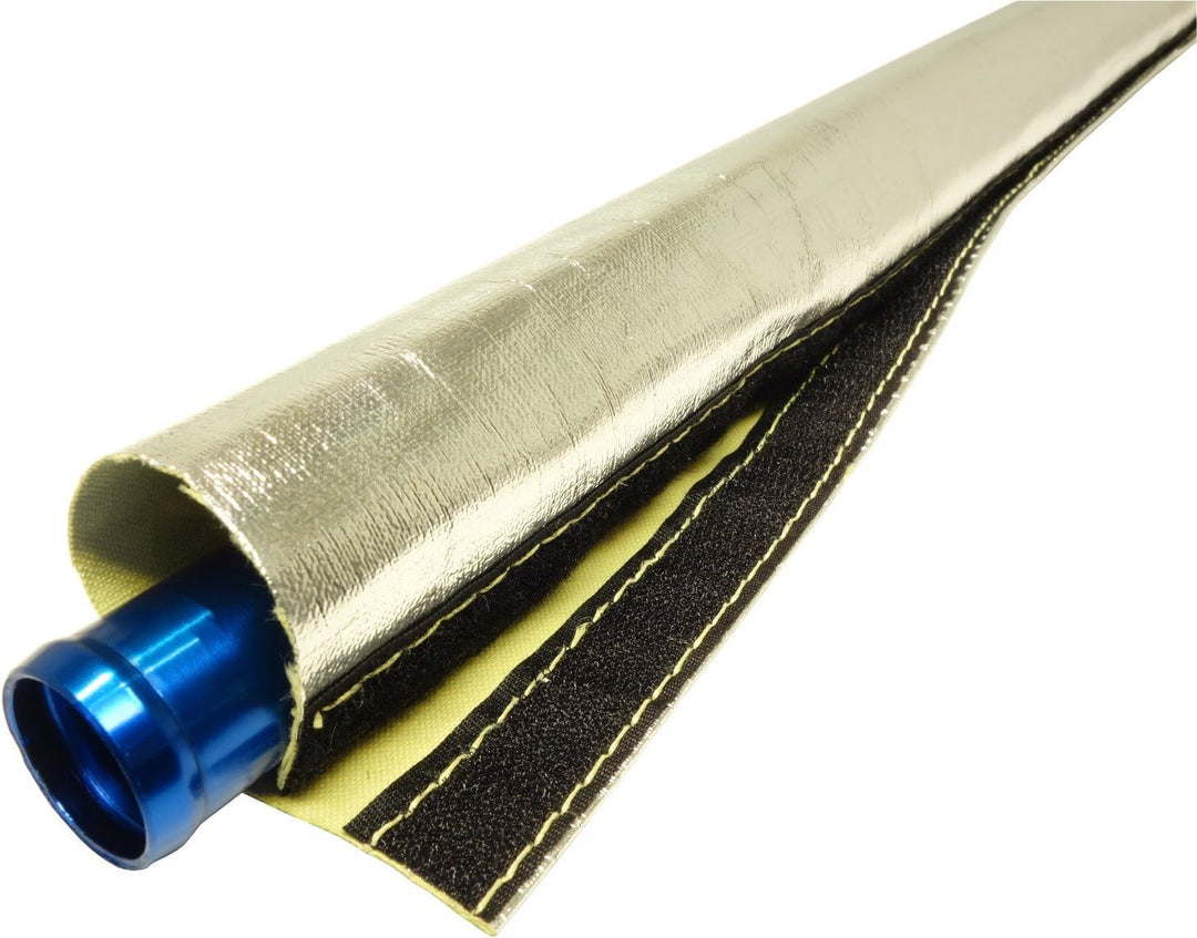 1m Alu-Kevlar Hitzeschutzschlauch ID 15mm *** Klettverschluss Heat Sleeve Kälteschutzschlauch, ID 15