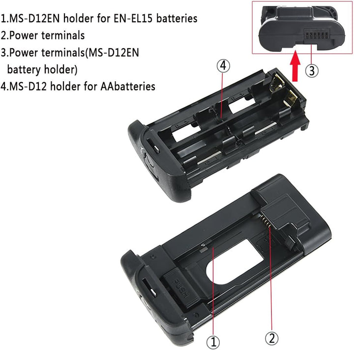 DSTE® Infrarot Fernbedienung Batterie Griff Kompatibel für Nikon D810 D800E D800 DSLR Digital Kamera
