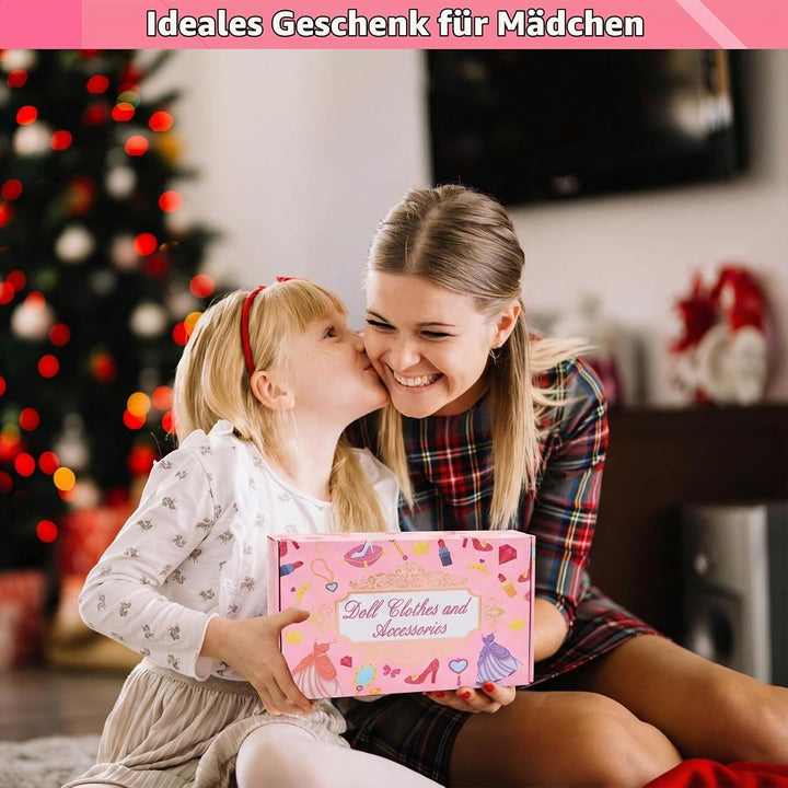 82 Stück Puppenzubehör 5 Abendkleider 3 Outfits 8 Kleider 2 Badeanzüge 15 Schuhe und 49 Puppenzubehö